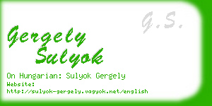 gergely sulyok business card